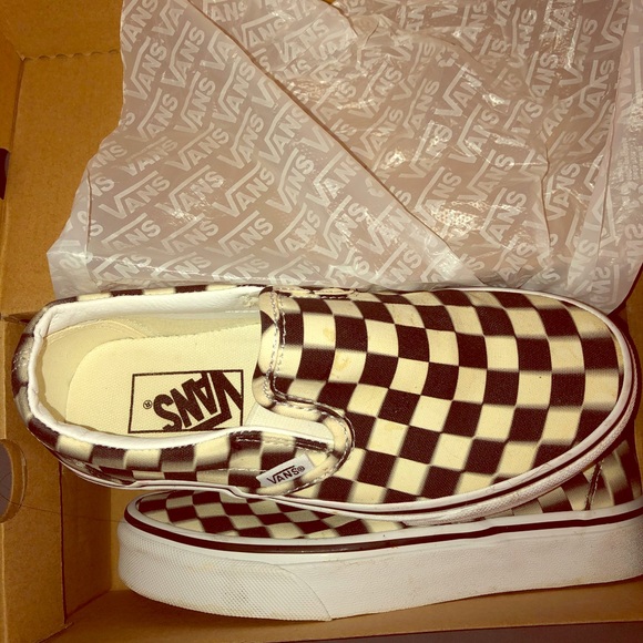 trippy vans checkered